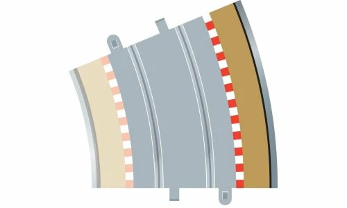 SCALEXTRIC C8238 BORDER RADIUS 4 CURVE OUTER BORDERS 22.5 DEGREE 2 SCALEXTRIC C8238 BORDER RADIUS 4 CURVE OUTER BORDERS 22.5 DEGREE