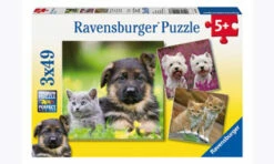 Ravensburger Cats And Dogs Puzzle 3x49pc RB09423-3