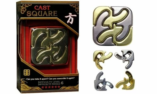 Hanayama HAN90050 Cast Puzzle L6 Square 3 Hanayama HAN90050 Cast Puzzle L6 Square