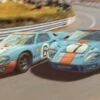 Scalextric C4041A Ford GT40 1969 Gulf Twin Pack -TOY MODEL 37180