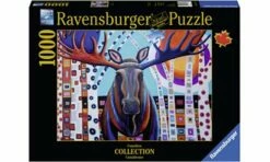 Ravensburger RB13979-8 Winter Moose Puzzle 1000pc