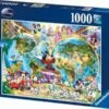 Ravensburger RB15785-3 Disney's World Map 1000pc -TOY MODEL 41072