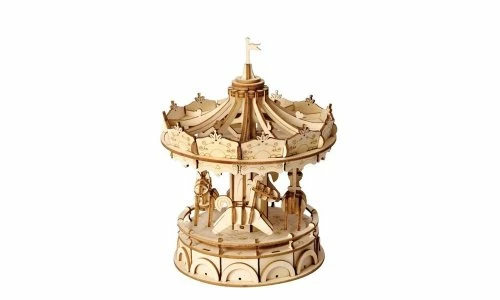 Robart ROBTG404 Classical 3D Wooden Merry Go Round 3 Robart ROBTG404 Classical 3D Wooden Merry Go Round