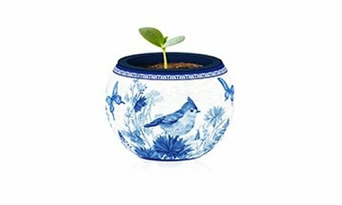 Pintoo PINK1053 Flowerpot Oriental Birds Flowers 3 Pintoo PINK1053 Flowerpot Oriental Birds Flowers