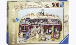 Ravensburger Crazy Cats On The Coach Trip 500pc