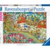 Ravensburger RB16997-9 Floral Mushroom Houses Puzzle 1000pc -TOY MODEL 46451